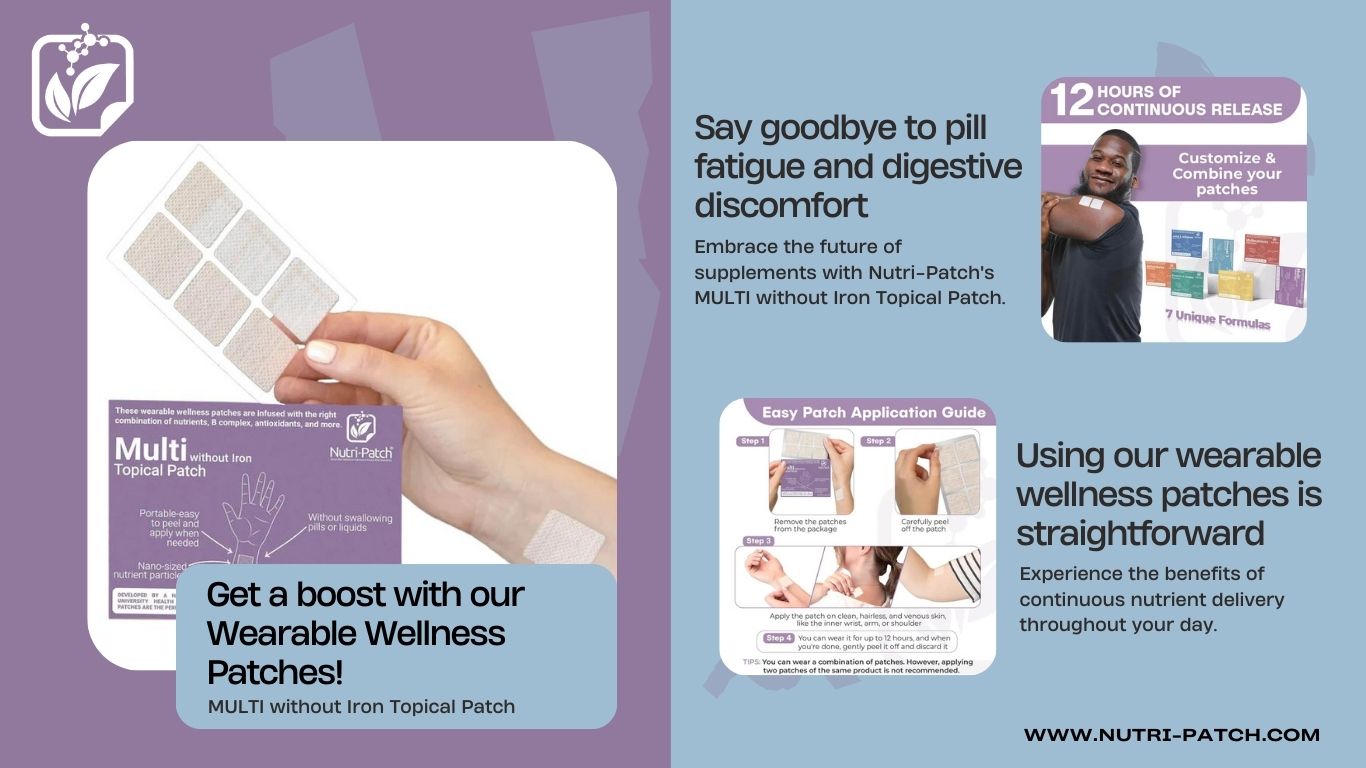 Multi Point Patch Get a boost with our Wearable Wellness Patches! MULTI without Iron ...