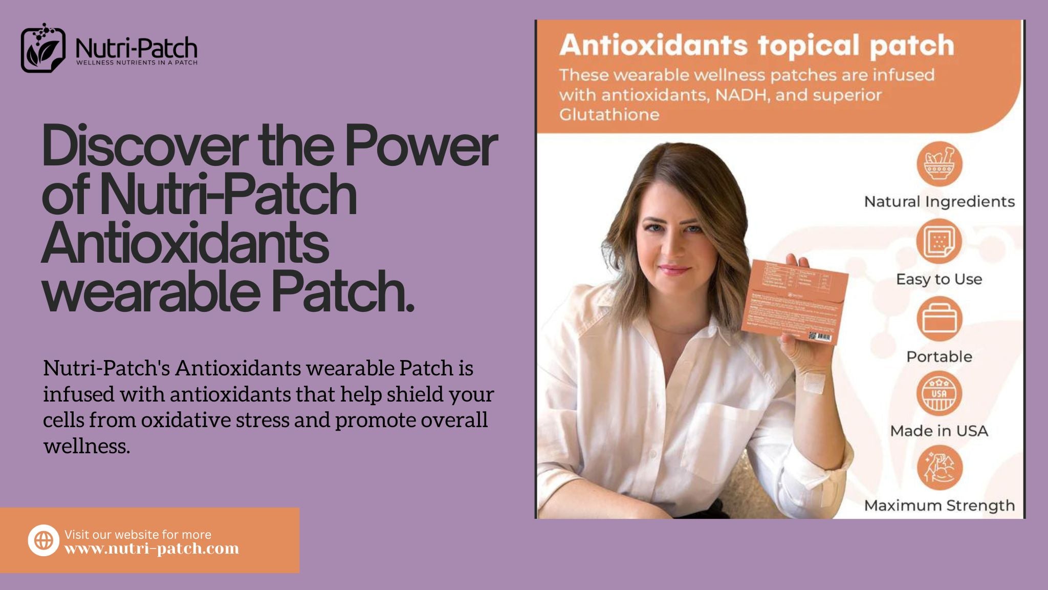Discover the Power of Nutri-Patch Antioxidants wearable Patch