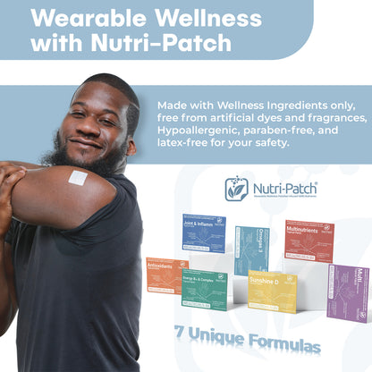 NUTRI-PATCH Omegas 3 Topical Patch, Infused with EPA, DHA, ALA, and Phosphatidylcholine. Designed to Give You a Boost (30/Pack).